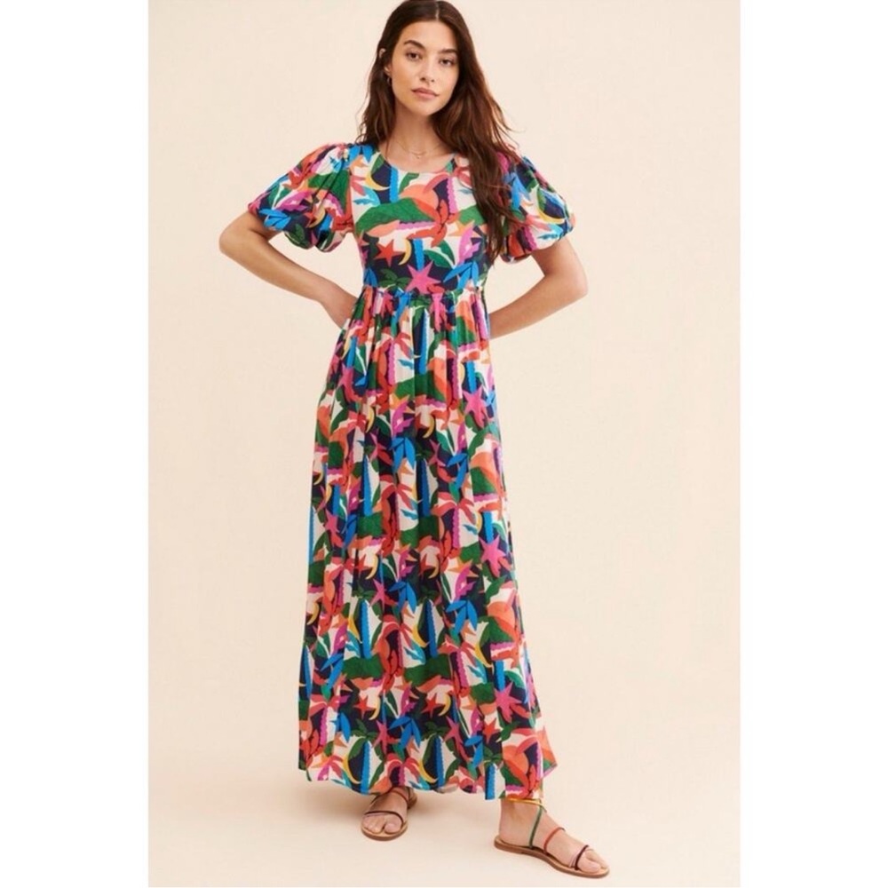 Beach riot sundress- Floral Multicolor Maxi Dress
